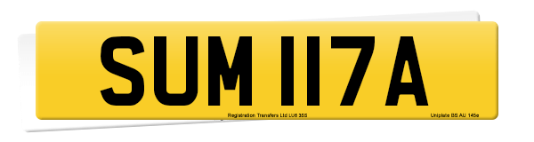 Registration number SUM 117A